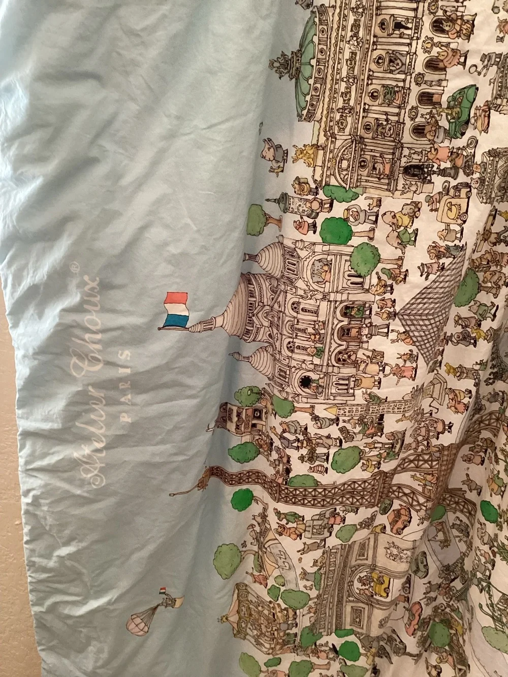 Atelier Choux Paris Baby Toddler Double Sided Reversible Quilt Paris / Carousel - Picture 5 of 7